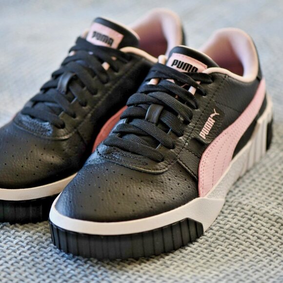 PRE-OWNED Size: 6.5 US Women/5 US Big Kid | PUMA Cali AC Platform Black/Pink - Picture 2 of 12